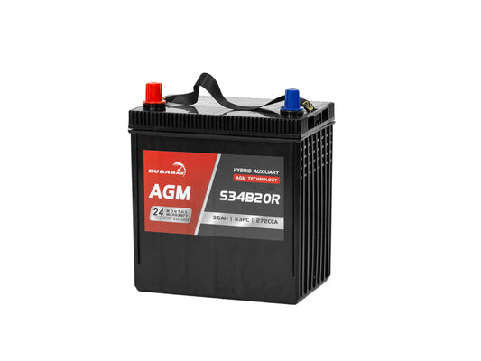 Duramax S34B20R 340CCA 12V AGM Car Battery