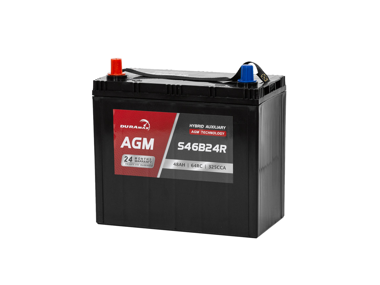 Duramax S46B24R 370CCA 12V AGM Car Battery